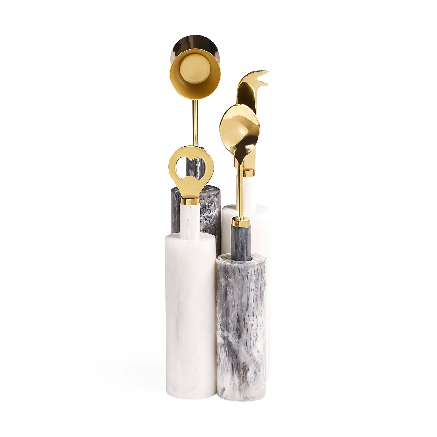 Jonathan Adler Cocktail-Set Mustique 5-teilig | Schwarz & Weiß