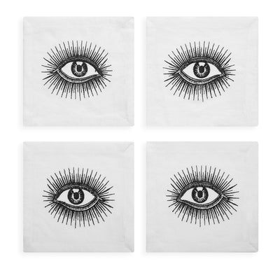 Jonathan Adler Cocktail-Stoffservietten Eyes 4-teilig