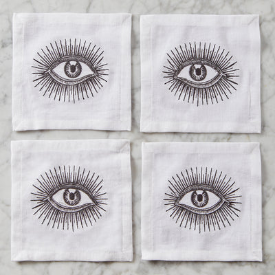 Jonathan Adler Cocktail-Stoffservietten Eyes 4-teilig