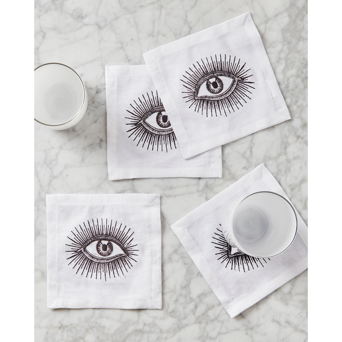 Jonathan Adler Cocktail-Stoffservietten Eyes 4-teilig