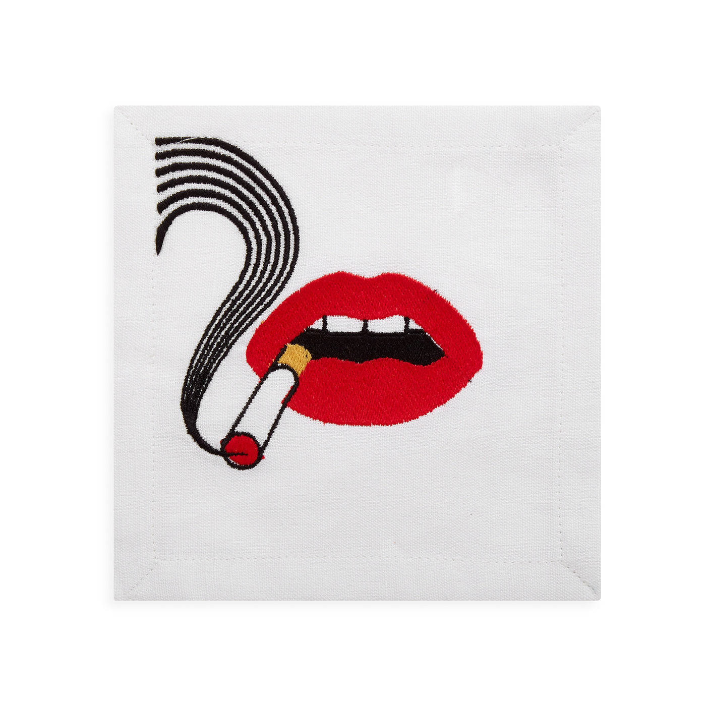 Jonathan Adler Cocktail-Stoffservietten Lips 4-teilig
