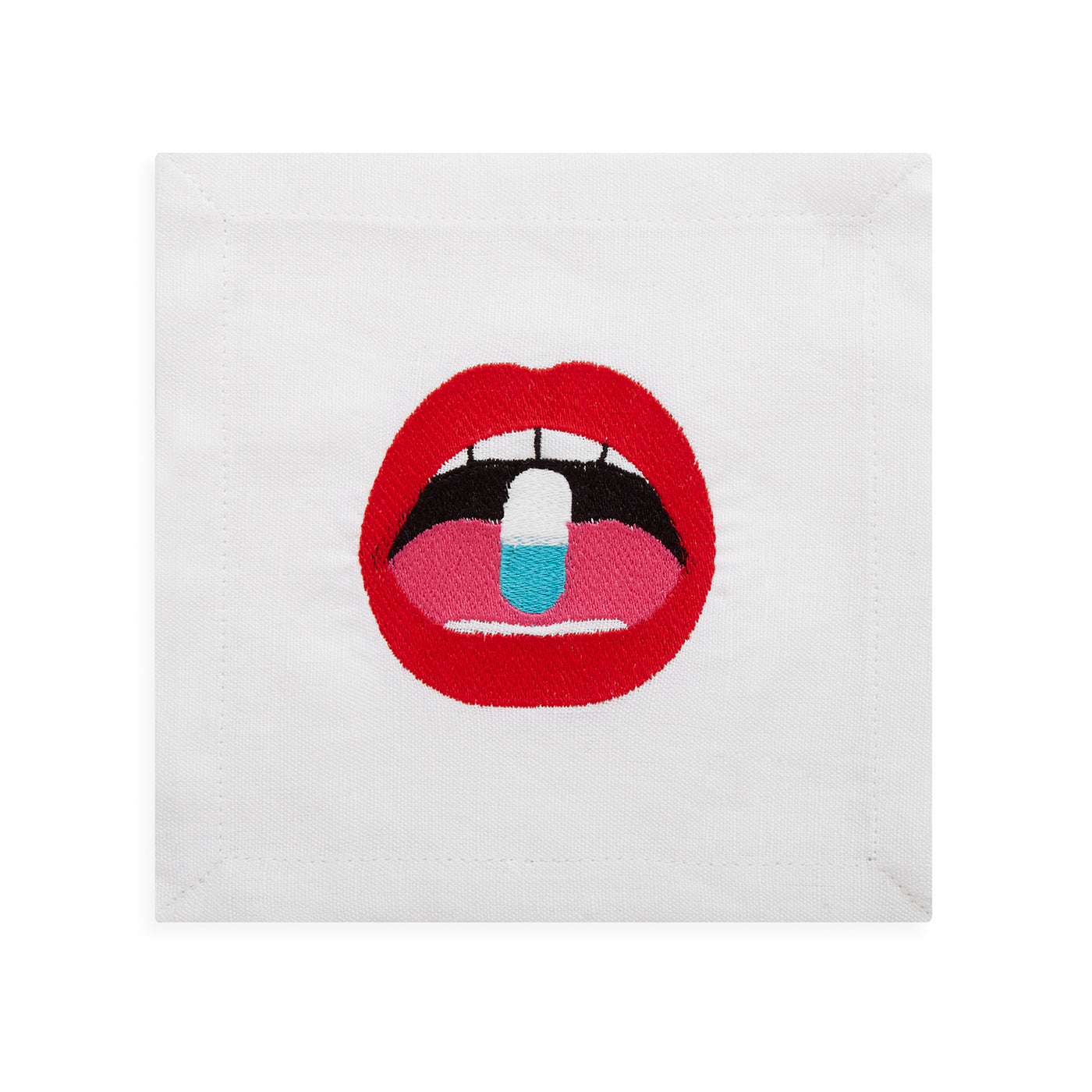 Jonathan Adler Cocktail-Stoffservietten Lips 4-teilig