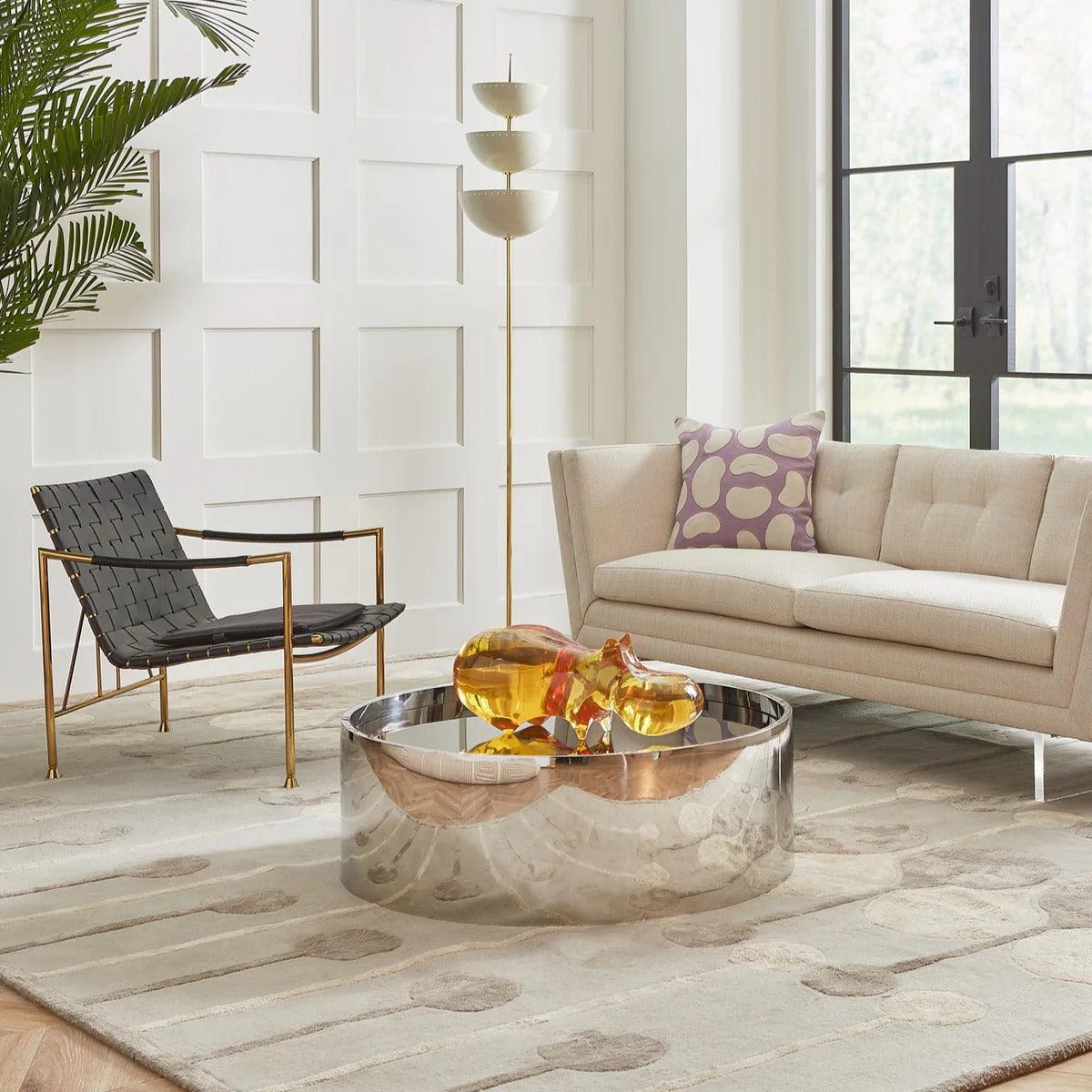 Jonathan Adler Coffee Table Alphaville Silber | ø 98 cm