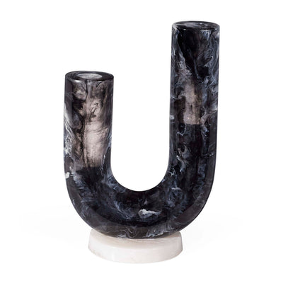 Jonathan Adler Double Tube Vase Mustique | Schwarz & Weiß