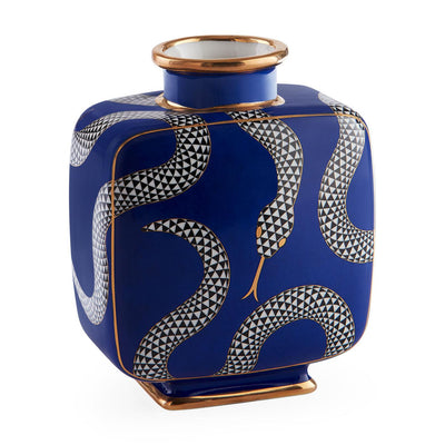 Jonathan Adler eckige Vase Eden Square | dunkelblau