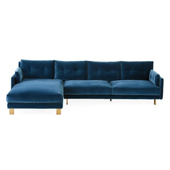 Jonathan Adler Canapé D’Angle Malibu En Velours | Varese Petrol