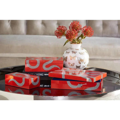Jonathan Adler Eden Lacquer Aufbewahrungsbox mit Deckel Large | Orange