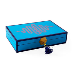 Jonathan Adler Eden Lacquer Boîte à Bijoux | bleu