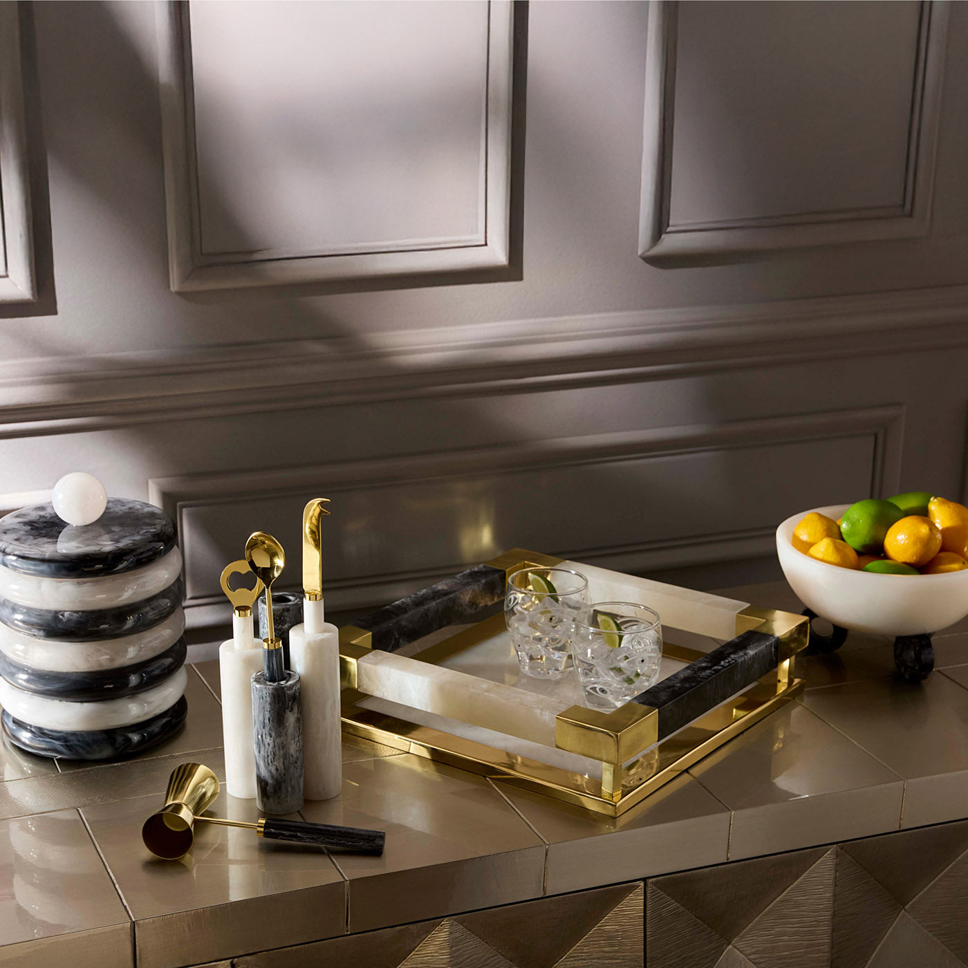 Jonathan Adler Eiswürfelbehälter Mustique | Schwarz & Weiß
