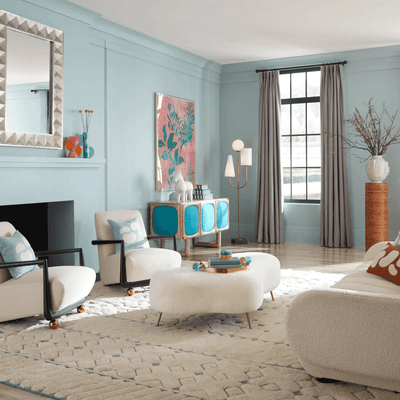 Jonathan Adler Geschwungene Polsterbank Kidney Amorphic | Shearling