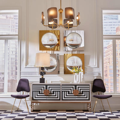 Jonathan Adler Gewölbter Spiegel Globo | Gold