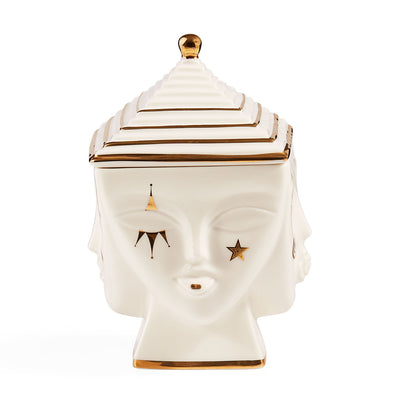 Jonathan Adler Gilded Masquerade Aufbewahrungsdose | Gold Glänzend