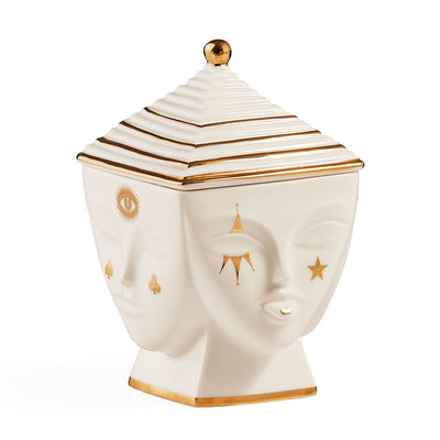 Jonathan Adler Gilded Masquerade Aufbewahrungsdose | Gold Glänzend