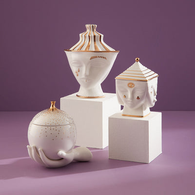 Jonathan Adler Gilded Masquerade Aufbewahrungsdose | Gold Glänzend