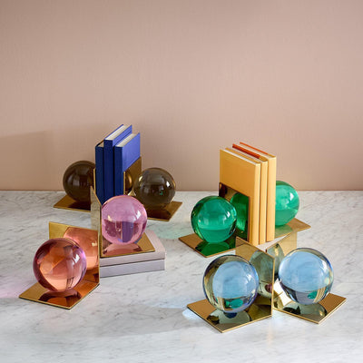 Jonathan Adler Globo Buchstützen (2-teilig) | Blau