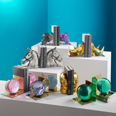 Jonathan Adler Globo Buchstützen (2-teilig) | Blau