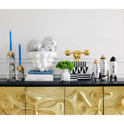 Jonathan Adler Große Schale Centerpiece Georgia mattweiß | ø 36 cm