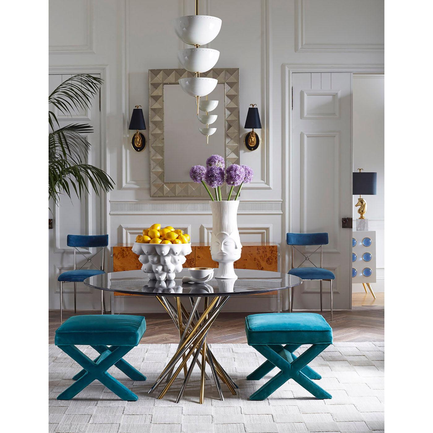 Jonathan Adler Große Schale Centerpiece Georgia mattweiß | ø 36 cm
