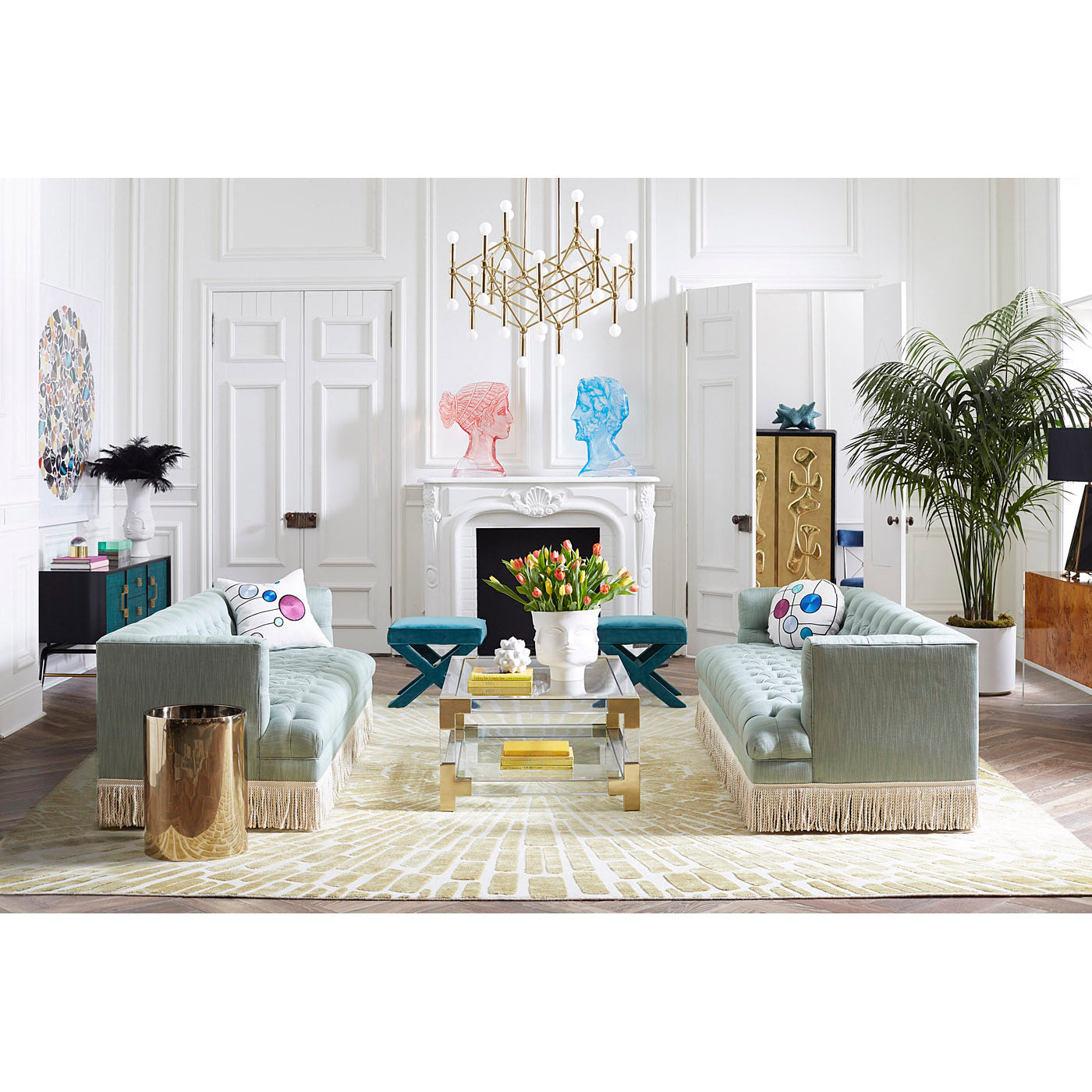 Jonathan Adler Große Schale Dora Maar Centerpiece Bowl | Mattweiß