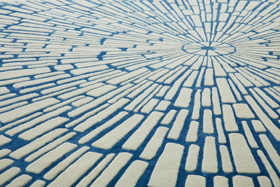 Jonathan Adler Jonathan Adler Handgewebter Teppich Sunburst | Blau Codeso Living