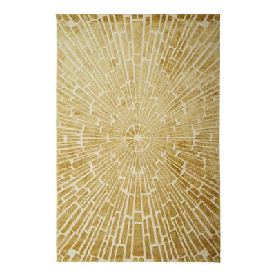 Jonathan Adler Handgewebter Teppich Sunburst  | Gold Codeso Living