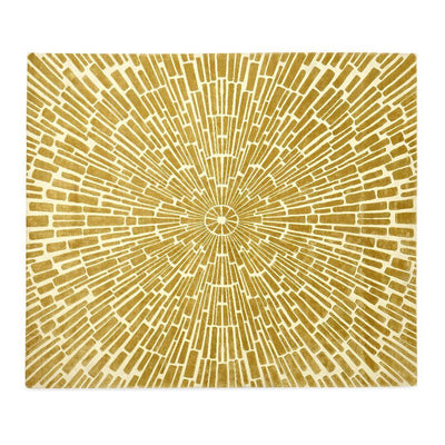 Jonathan Adler Handgewebter Teppich Sunburst  | Gold Codeso Living