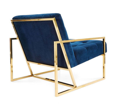 Jonathan Adler Jonathan Adler Samt-Sessel Lounge Chair Goldfinger | Rialto Navy Codeso Living