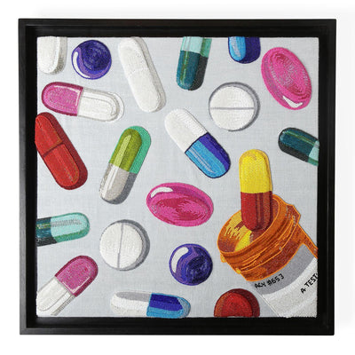 Jonathan Adler Jonathan Adler Wandbild Happy Pills Beaded Wall Art | 61x61 cm Codeso Living