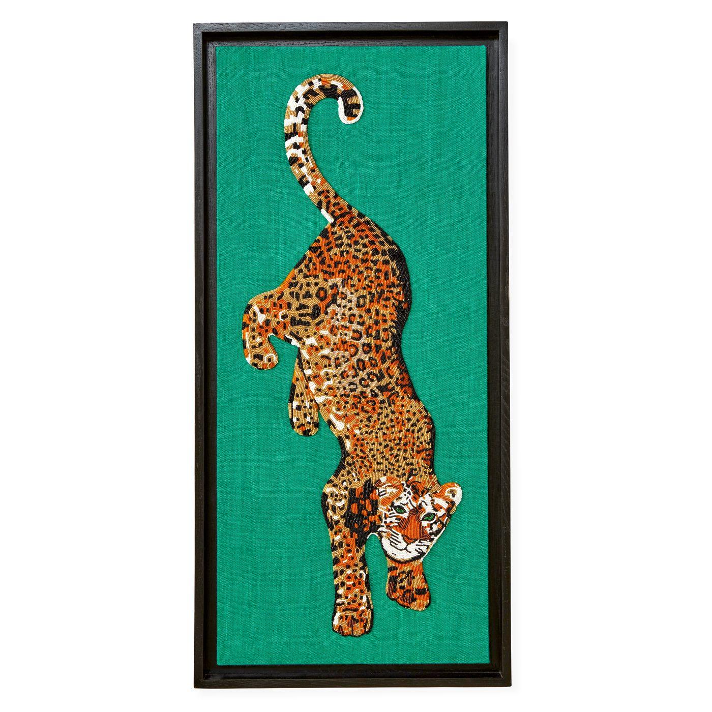 Jonathan Adler Jonathan Adler Wandbild Leopard Beaded Wall Art | 46x86 cm Codeso Living