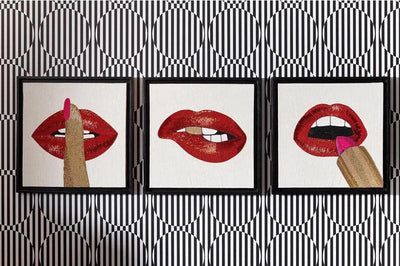 Jonathan Adler Wandbild Lipstick Beaded Wall Art | 61x61 cm Codeso Living
