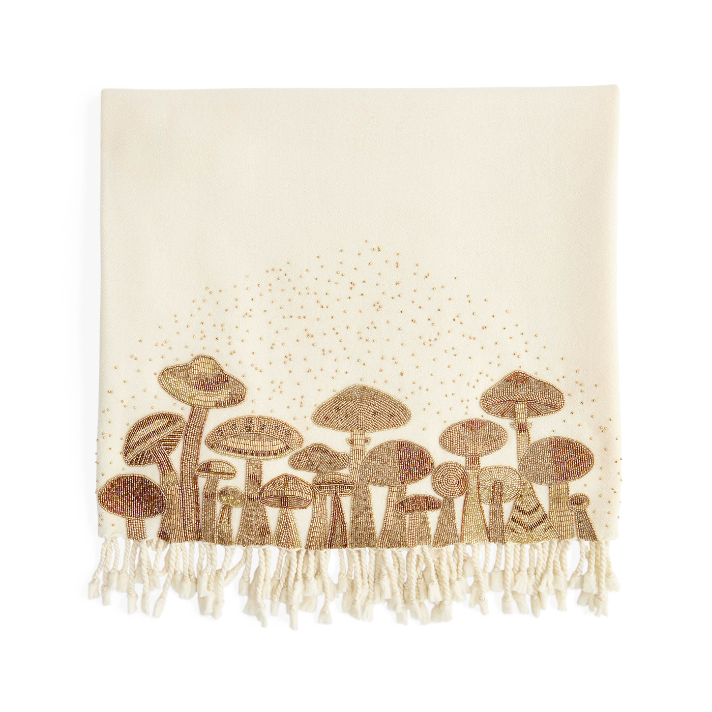 Jonathan Adler Kamelhaar-Wolldecke Mushrooms | 127x178 cm