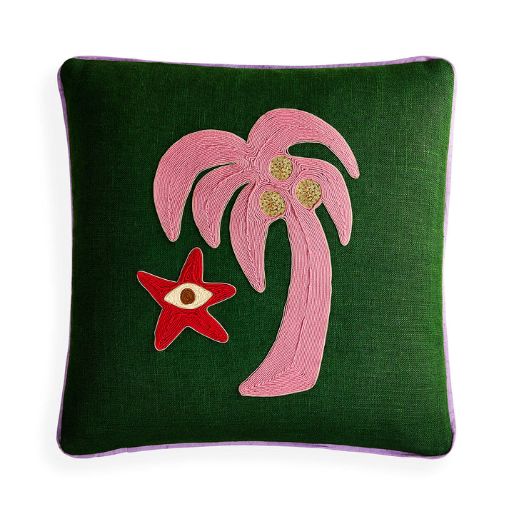 Jonathan Adler Kissen Playa Palm Tree | 40x40 cm