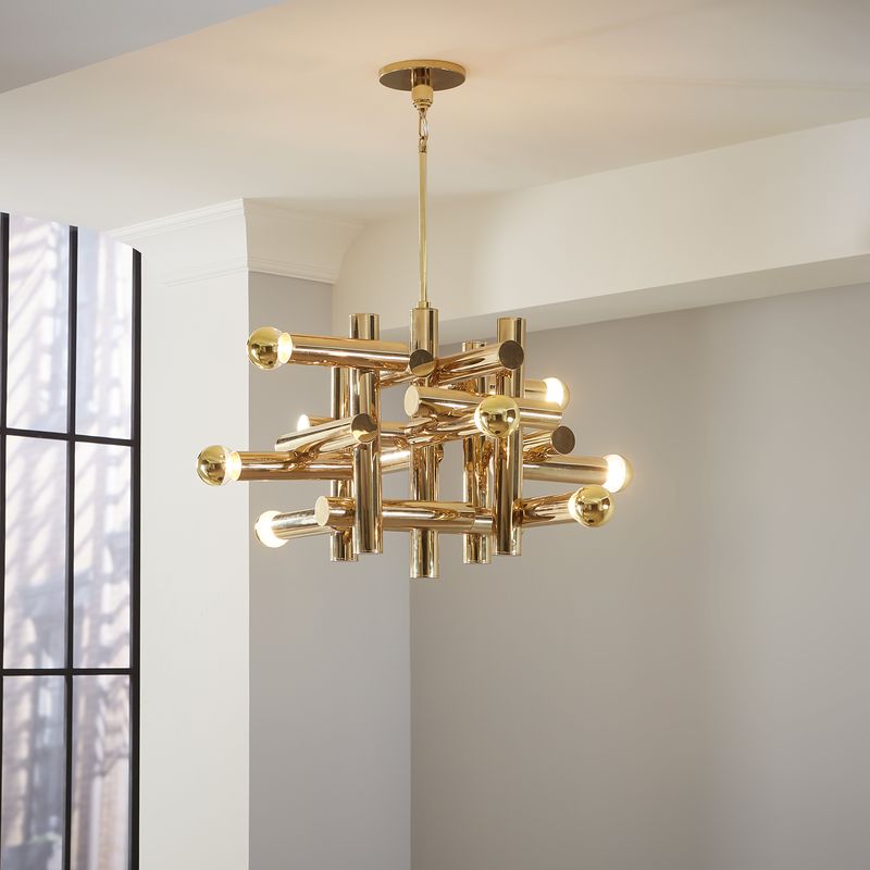 Jonathan Adler Kronleuchter Chandelier Milano Kinetic | Gold