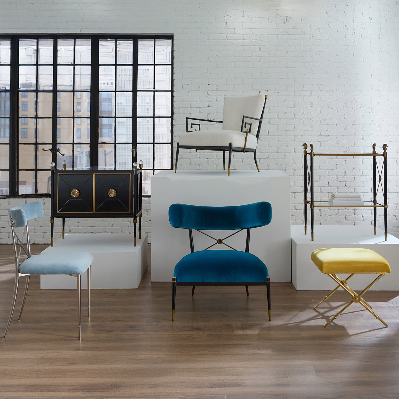 Jonathan Adler Lounge-Chair Sessel Rider | Lucerne Oyster