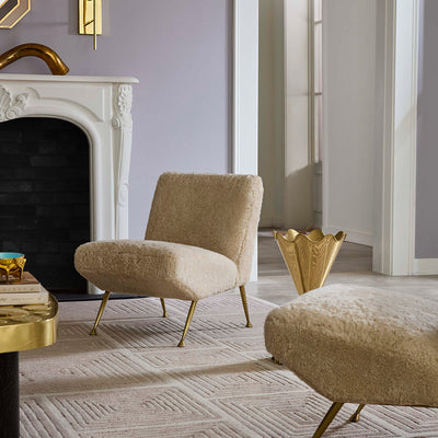 Jonathan Adler Lounge-Sessel & Slipper Chair Gainsbourg | Shearling Ivory