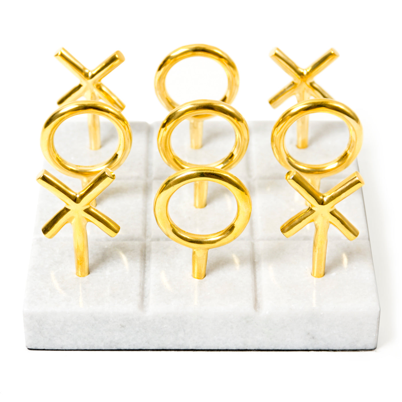 Jonathan Adler Marmor Tic-Tac-Toe Brettspiel Brass | Messing