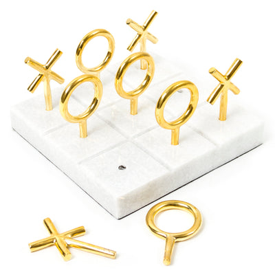 Jonathan Adler Marmor Tic-Tac-Toe Brettspiel Brass | Messing