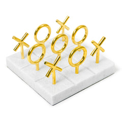 Jonathan Adler Marmor Tic-Tac-Toe Brettspiel Brass | Messing