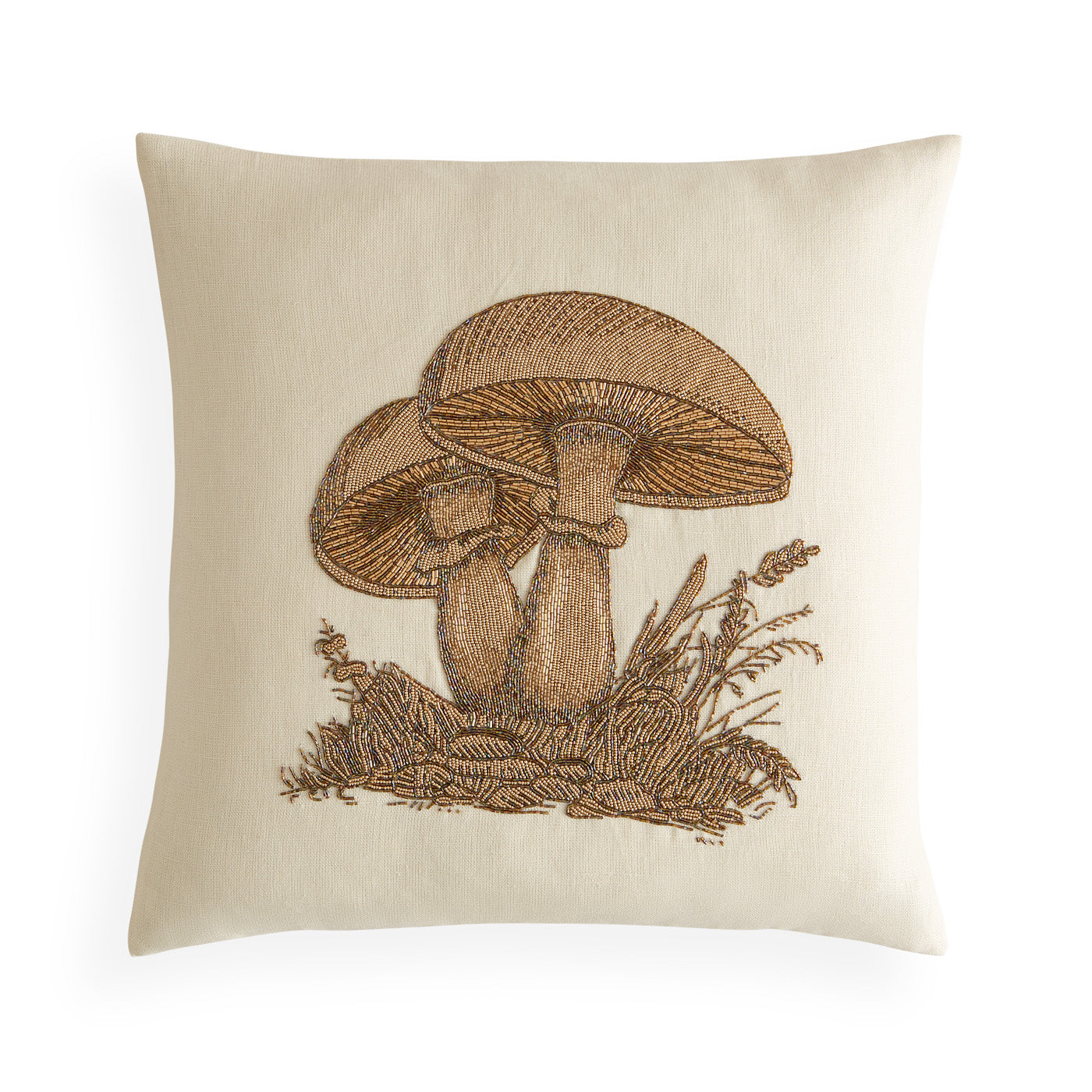 Jonathan Adler mit Perlen besticktes Kissen Botanist Large Mushrooms | 50x50 cm