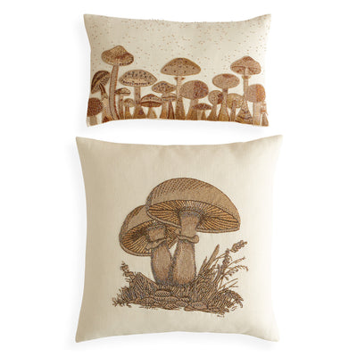 Jonathan Adler mit Perlen besticktes Kissen Botanist Mushroom Field | 50x30 cm