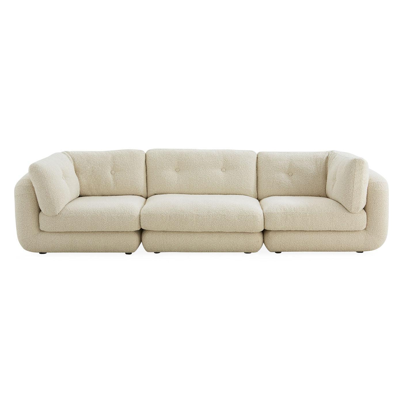 Jonathan Adler Modulares Bouclé-Sofa Pompidou (3-Sitzer) | Olympus Oatmeal