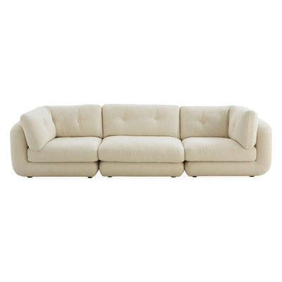 Jonathan Adler Modulares Bouclé-Sofa Pompidou (3-Sitzer) | Olympus Oatmeal