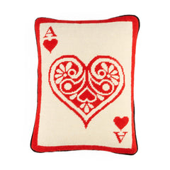 Jonathan Adler Coussin Brodé Ace Of Hearts