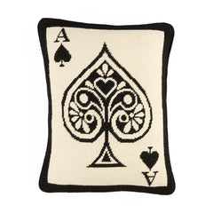 Jonathan Adler Needlepoint Cushion Ace Of Spades
