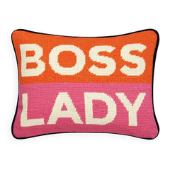Jonathan Adler Needlepoint Kissen Boss Lady | 30x23 cm