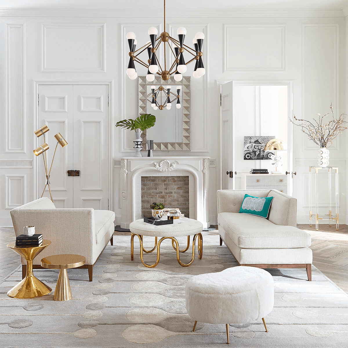 Jonathan Adler Polsterbank Kidney | Shearling