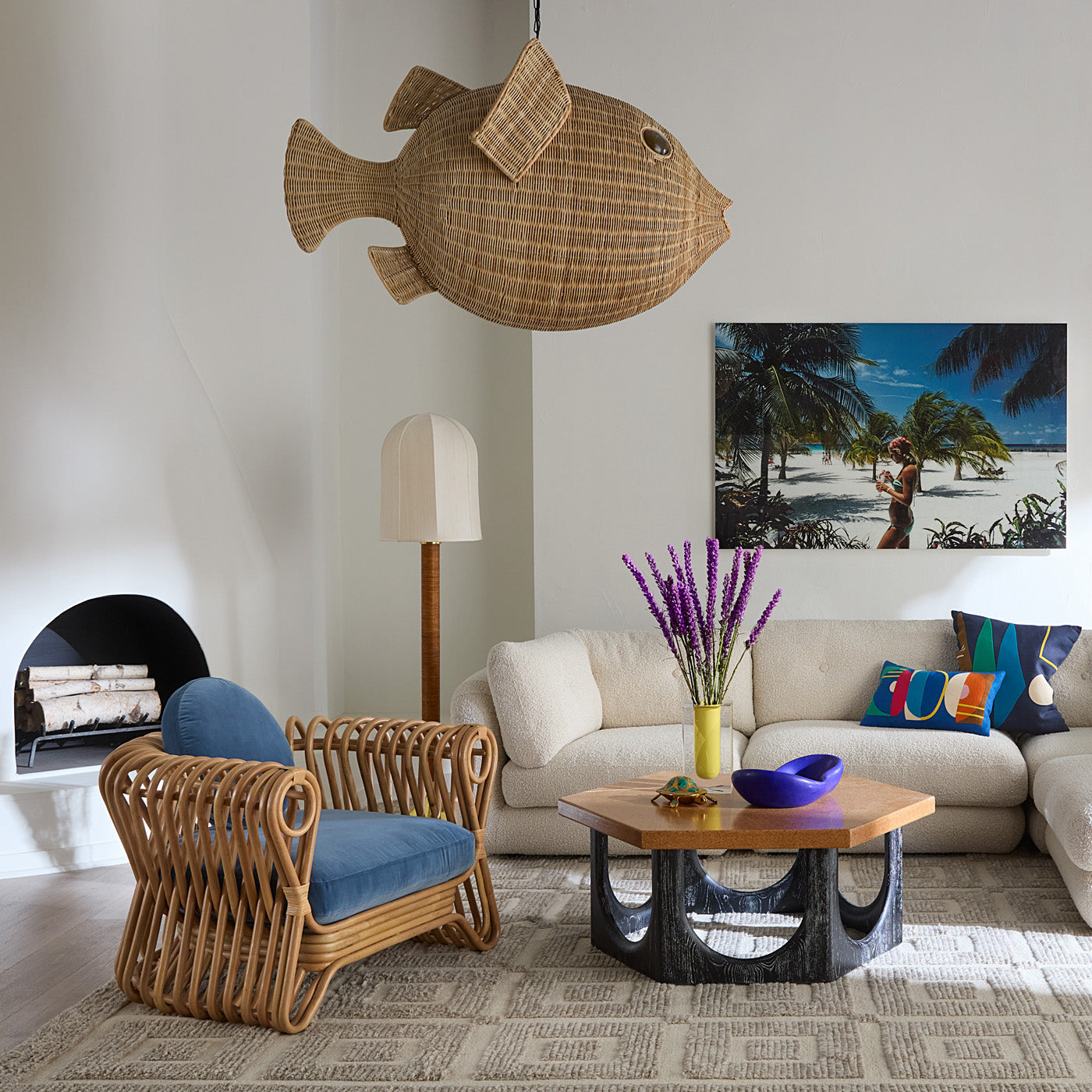 Jonathan Adler Rattan-Sessel Lounge-Chair St. Tropez