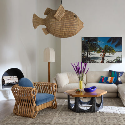 Jonathan Adler Rattan-Sessel Lounge-Chair St. Tropez