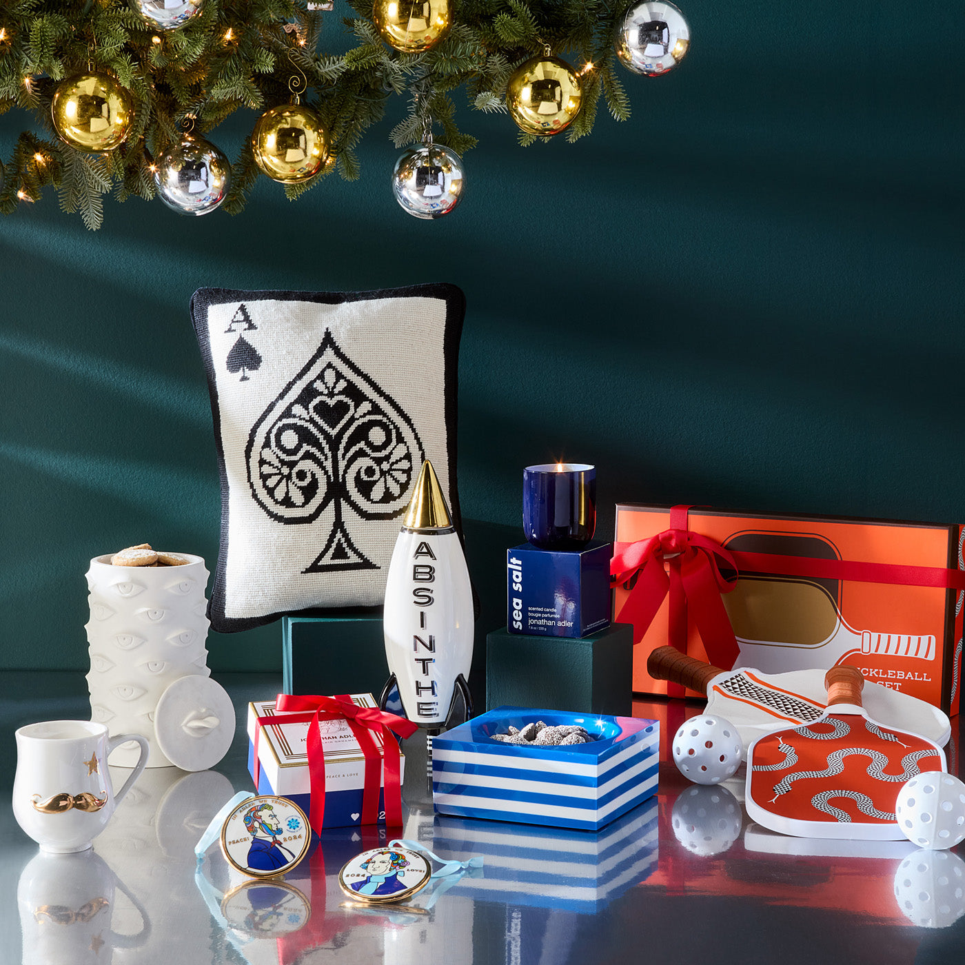 Jonathan Adler Rechteckige Schale Cabana Scoop aus Acryl