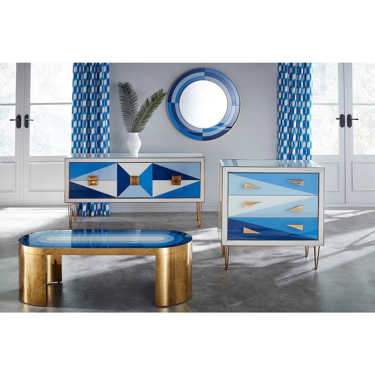 Jonathan Adler Runder Spiegel Harlequin